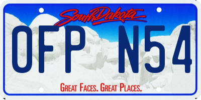 SD license plate 0FPN54