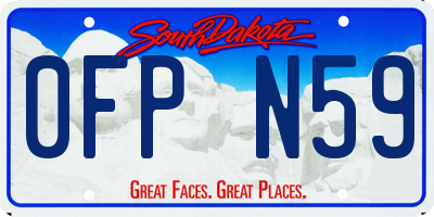 SD license plate 0FPN59
