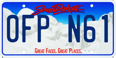 SD license plate 0FPN61