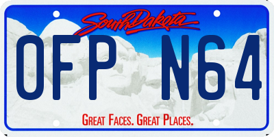 SD license plate 0FPN64