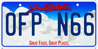 SD license plate 0FPN66