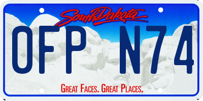 SD license plate 0FPN74