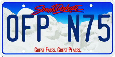 SD license plate 0FPN75