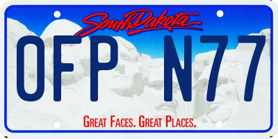 SD license plate 0FPN77
