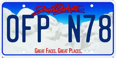 SD license plate 0FPN78