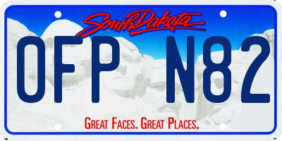 SD license plate 0FPN82