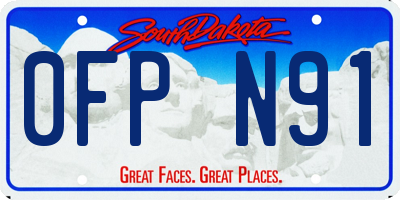 SD license plate 0FPN91