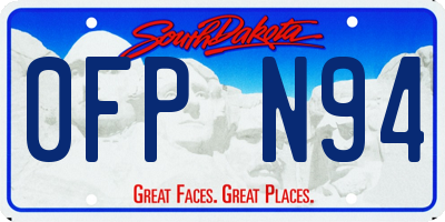 SD license plate 0FPN94