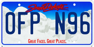 SD license plate 0FPN96