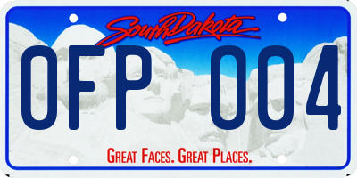 SD license plate 0FPO04