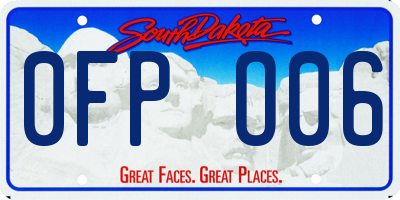 SD license plate 0FPO06