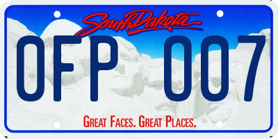 SD license plate 0FPO07