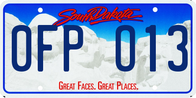 SD license plate 0FPO13