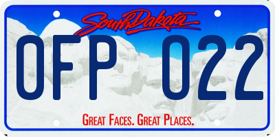 SD license plate 0FPO22