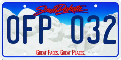 SD license plate 0FPO32