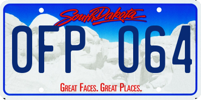 SD license plate 0FPO64