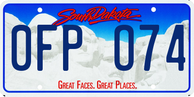 SD license plate 0FPO74