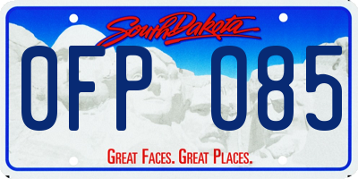 SD license plate 0FPO85
