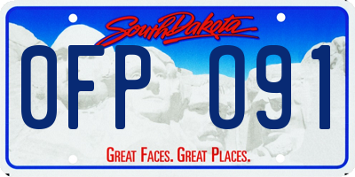 SD license plate 0FPO91