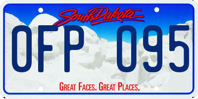 SD license plate 0FPO95
