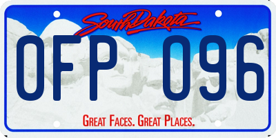 SD license plate 0FPO96