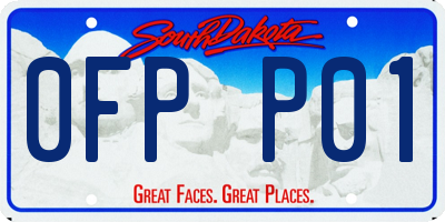 SD license plate 0FPP01