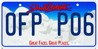 SD license plate 0FPP06