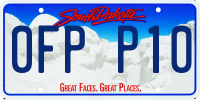 SD license plate 0FPP10