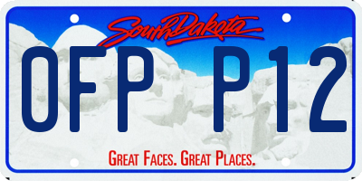 SD license plate 0FPP12
