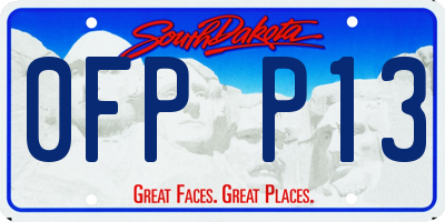 SD license plate 0FPP13