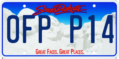 SD license plate 0FPP14