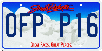 SD license plate 0FPP16