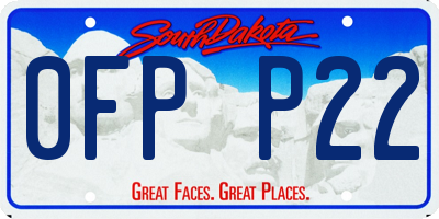 SD license plate 0FPP22