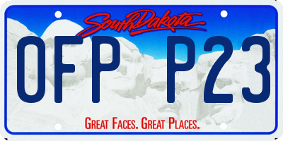 SD license plate 0FPP23