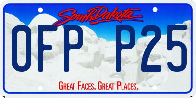 SD license plate 0FPP25