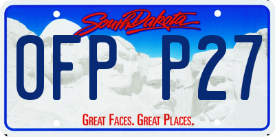 SD license plate 0FPP27