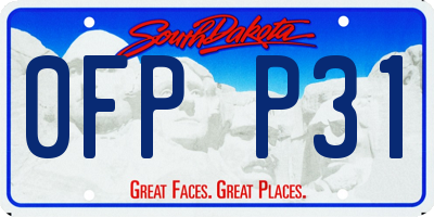 SD license plate 0FPP31