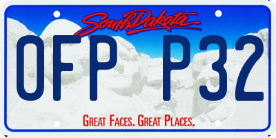 SD license plate 0FPP32