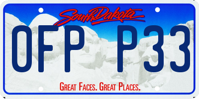 SD license plate 0FPP33