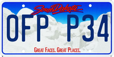 SD license plate 0FPP34