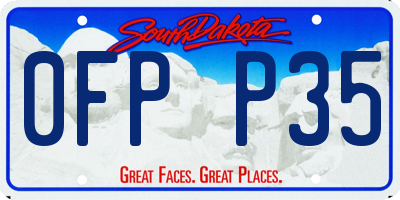 SD license plate 0FPP35
