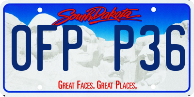 SD license plate 0FPP36