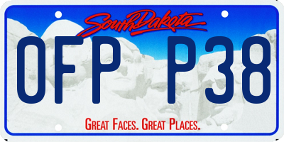 SD license plate 0FPP38