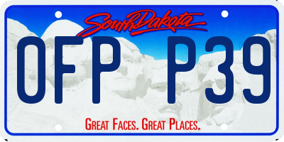 SD license plate 0FPP39