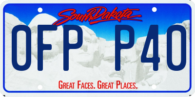 SD license plate 0FPP40