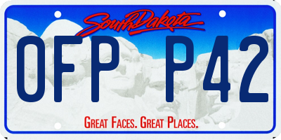 SD license plate 0FPP42