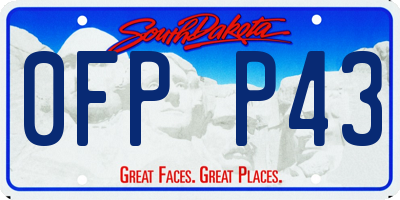 SD license plate 0FPP43