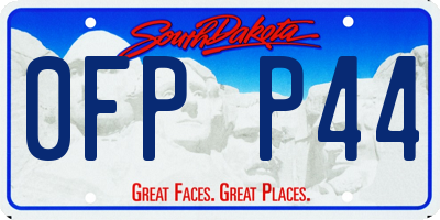 SD license plate 0FPP44