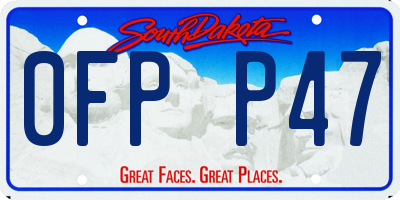 SD license plate 0FPP47