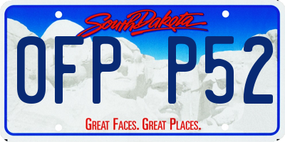 SD license plate 0FPP52